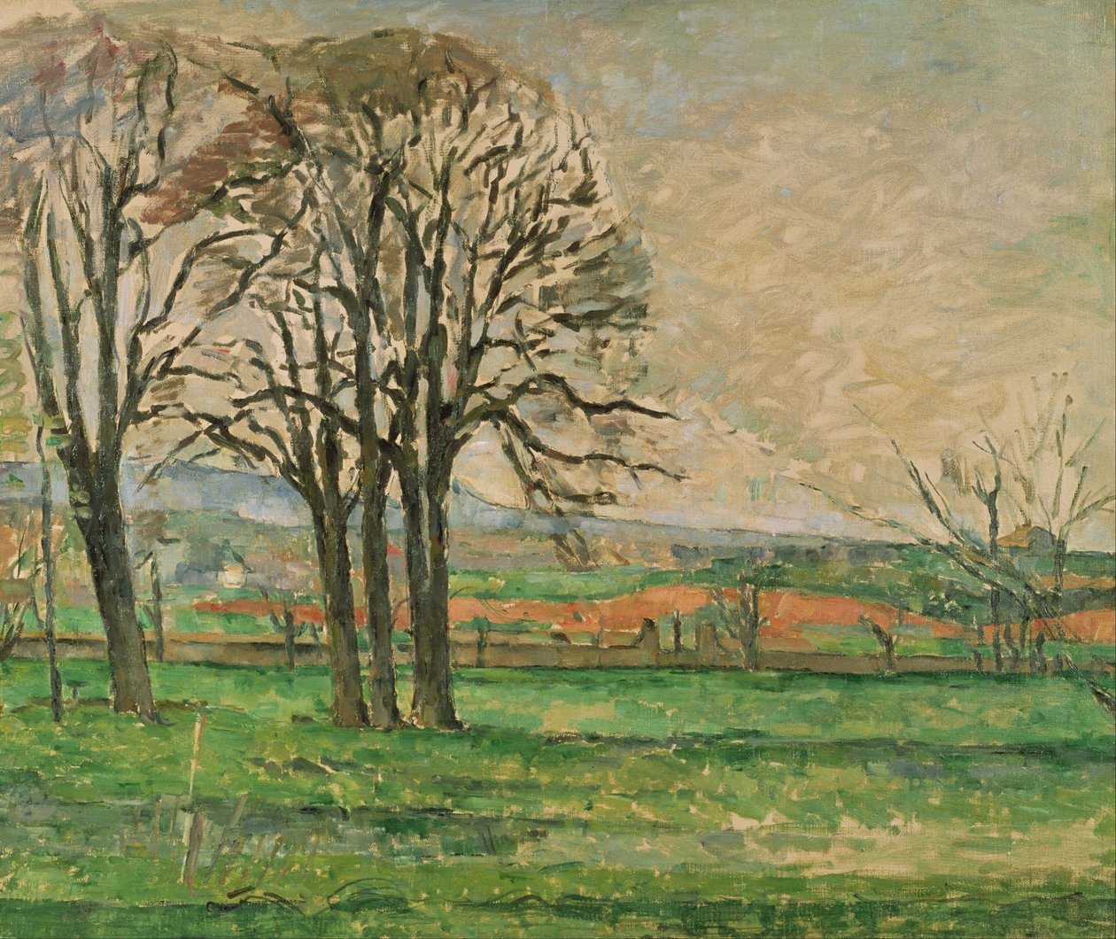 Die kahlen Bäume bei Jas de Bouffan von Paul Cézanne