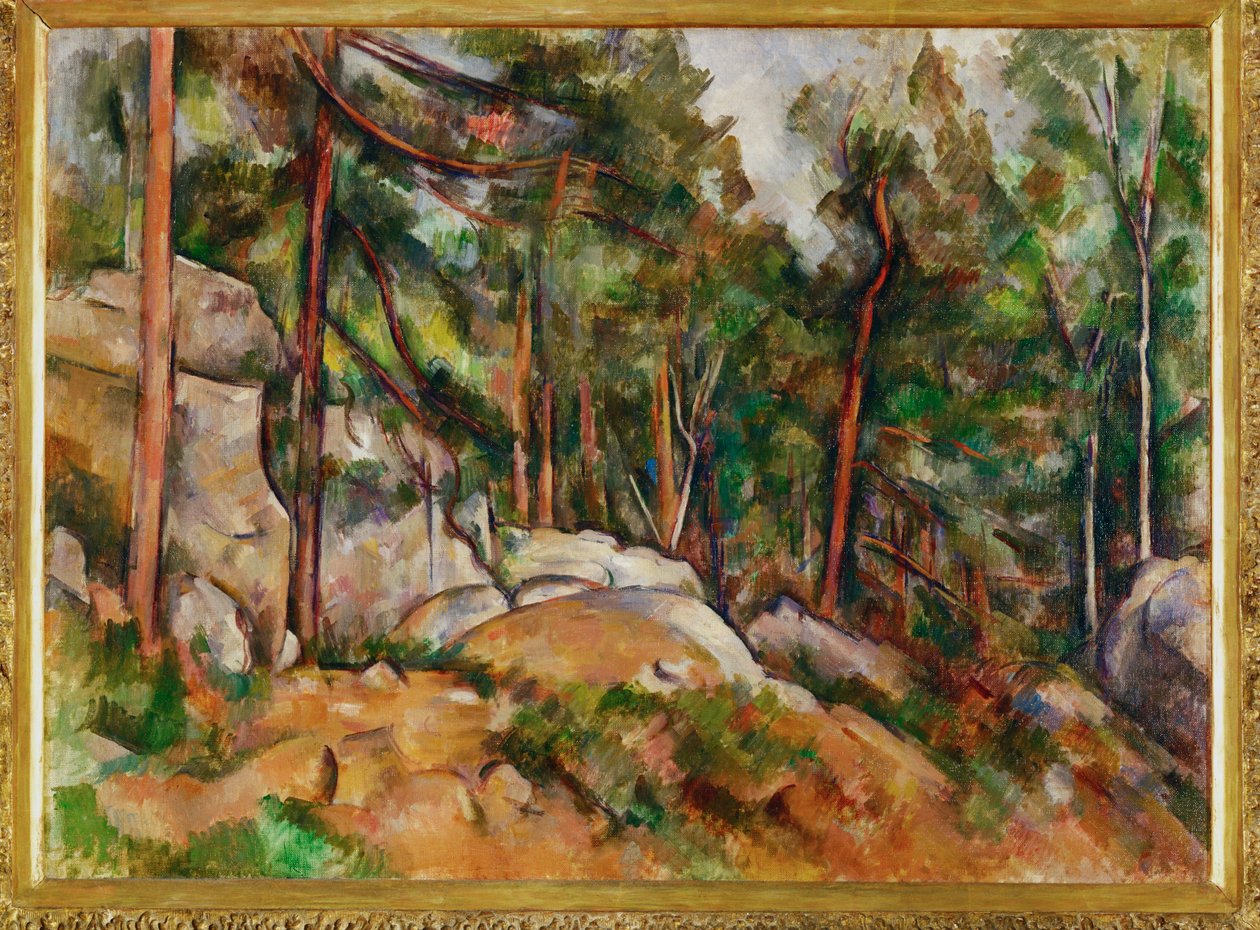 Die Felsen im Park des Château Noir von Paul Cezanne