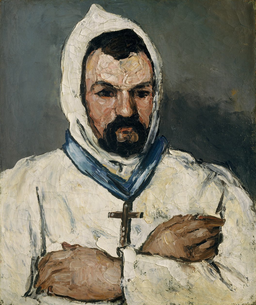 Antoine Dominique Sauveur Aubert, geboren 1817, der Onkel des Künstlers, als Mönch (1866) von Paul Cézanne
