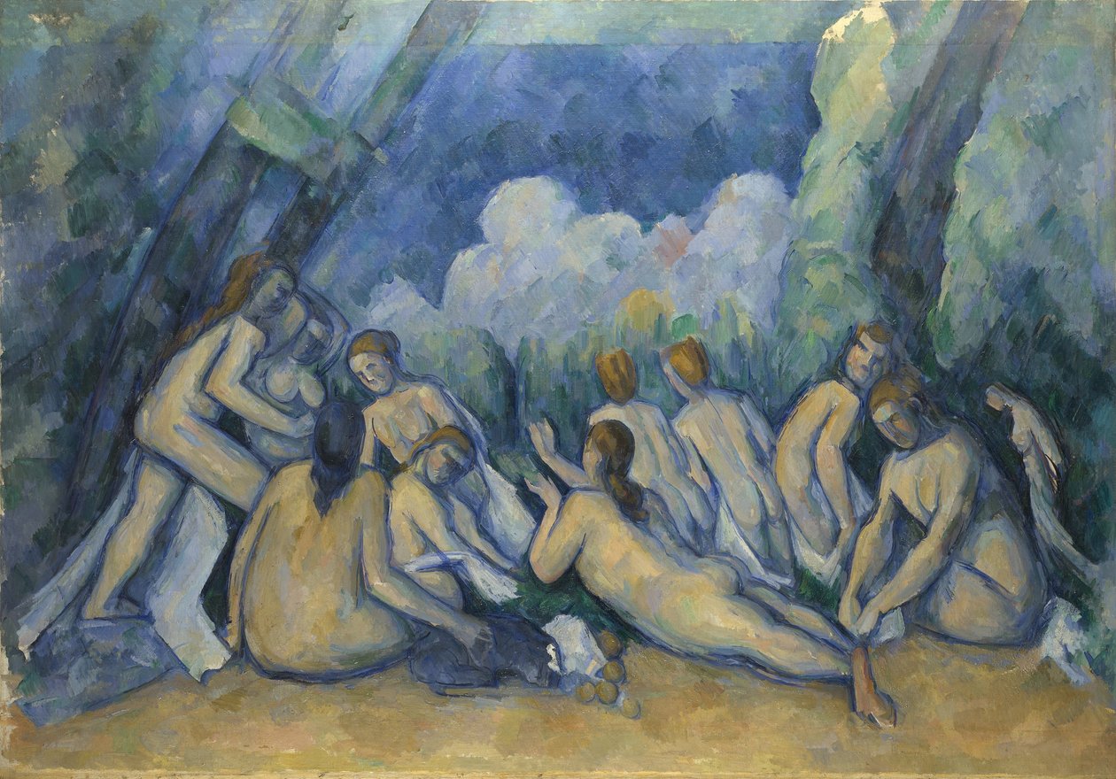Badende Les Grandes Baigneuses von Paul Cézanne