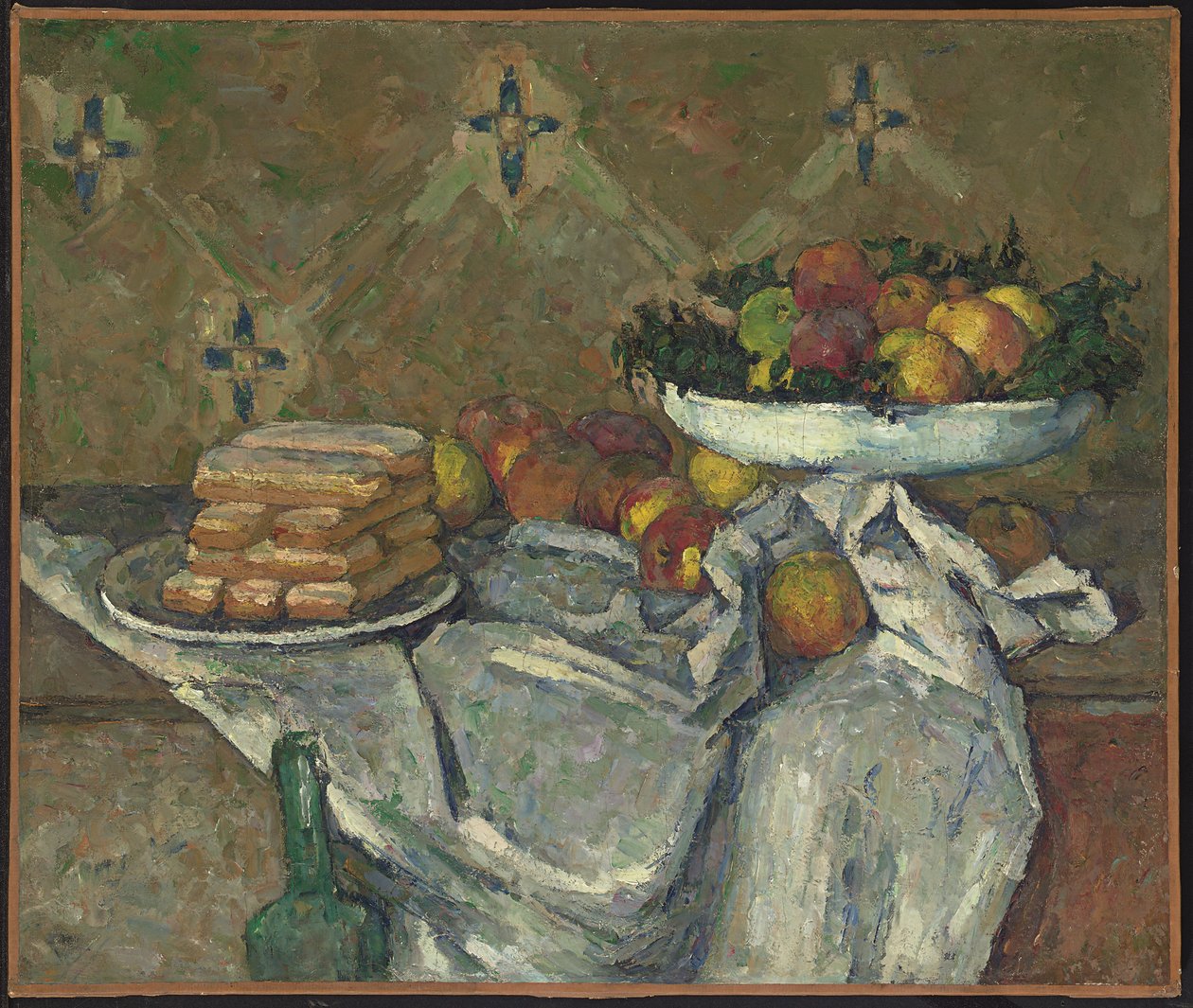 Compotier et assiette de biscuits, ca. 1877 von Paul Cézanne