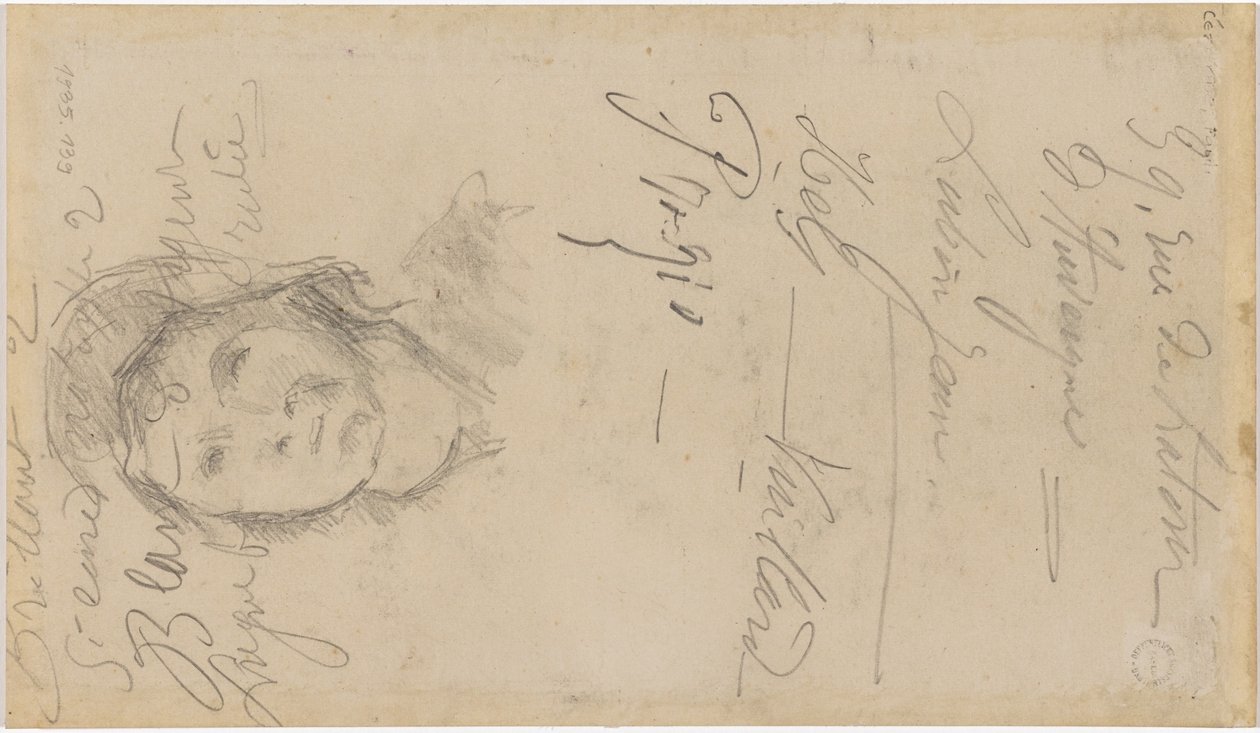 Cézanne - FWN 3005-52b, nach Louis Le Nain Frau mit Haube, 1884–87 von Paul Cézanne