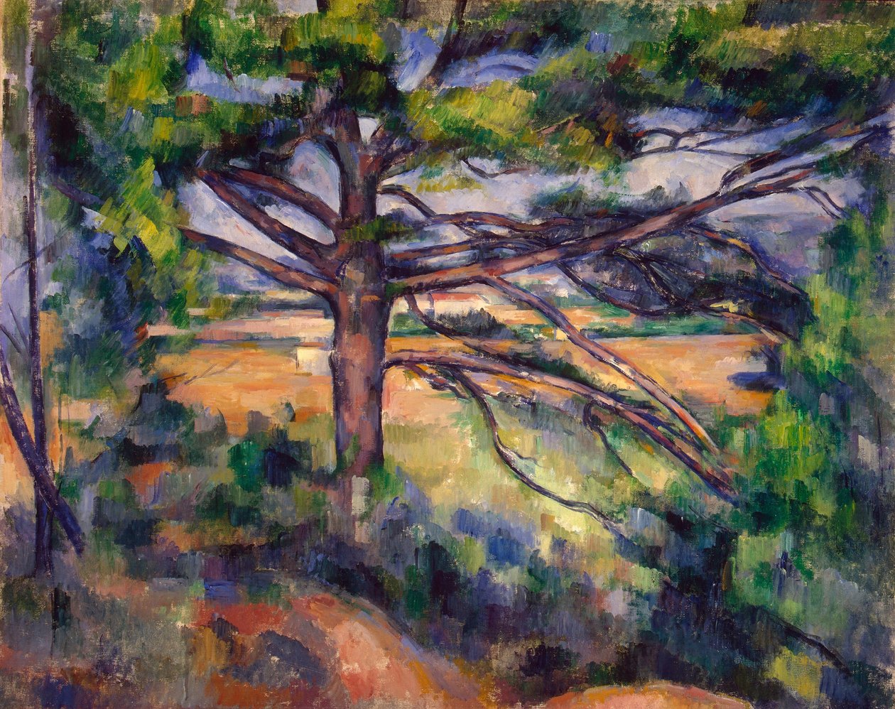 Große Kiefer und rote Erde von Paul Cézanne
