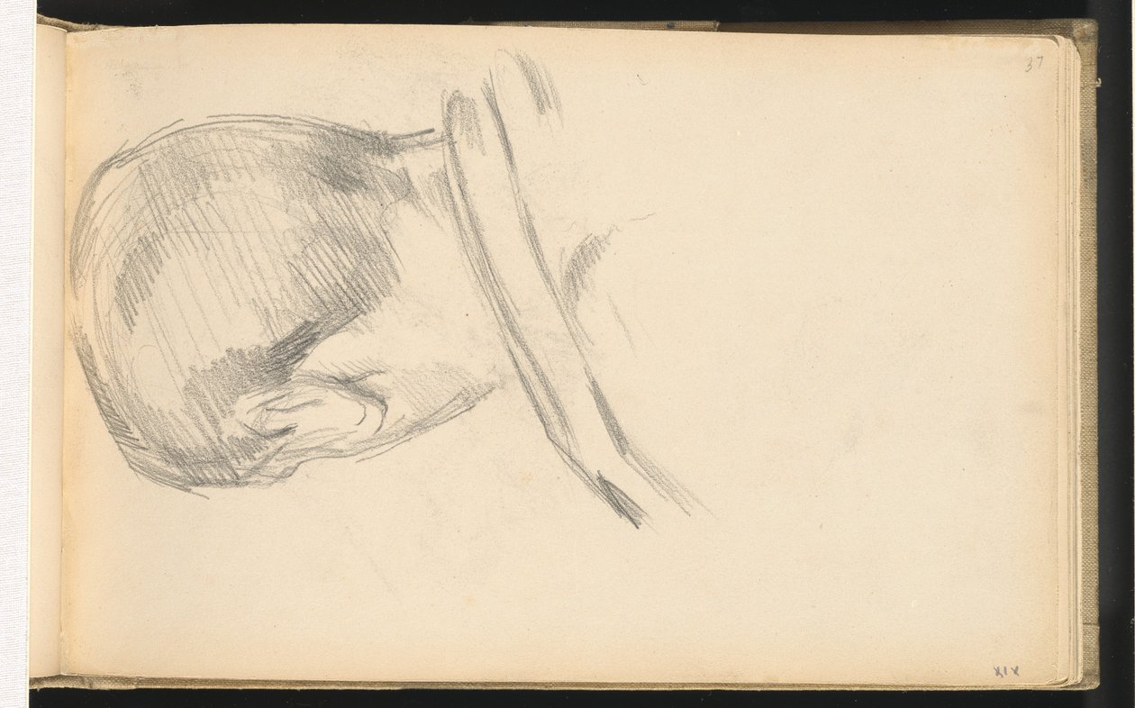 Kopf eines Jungen von hinten gesehen von Paul Cézanne