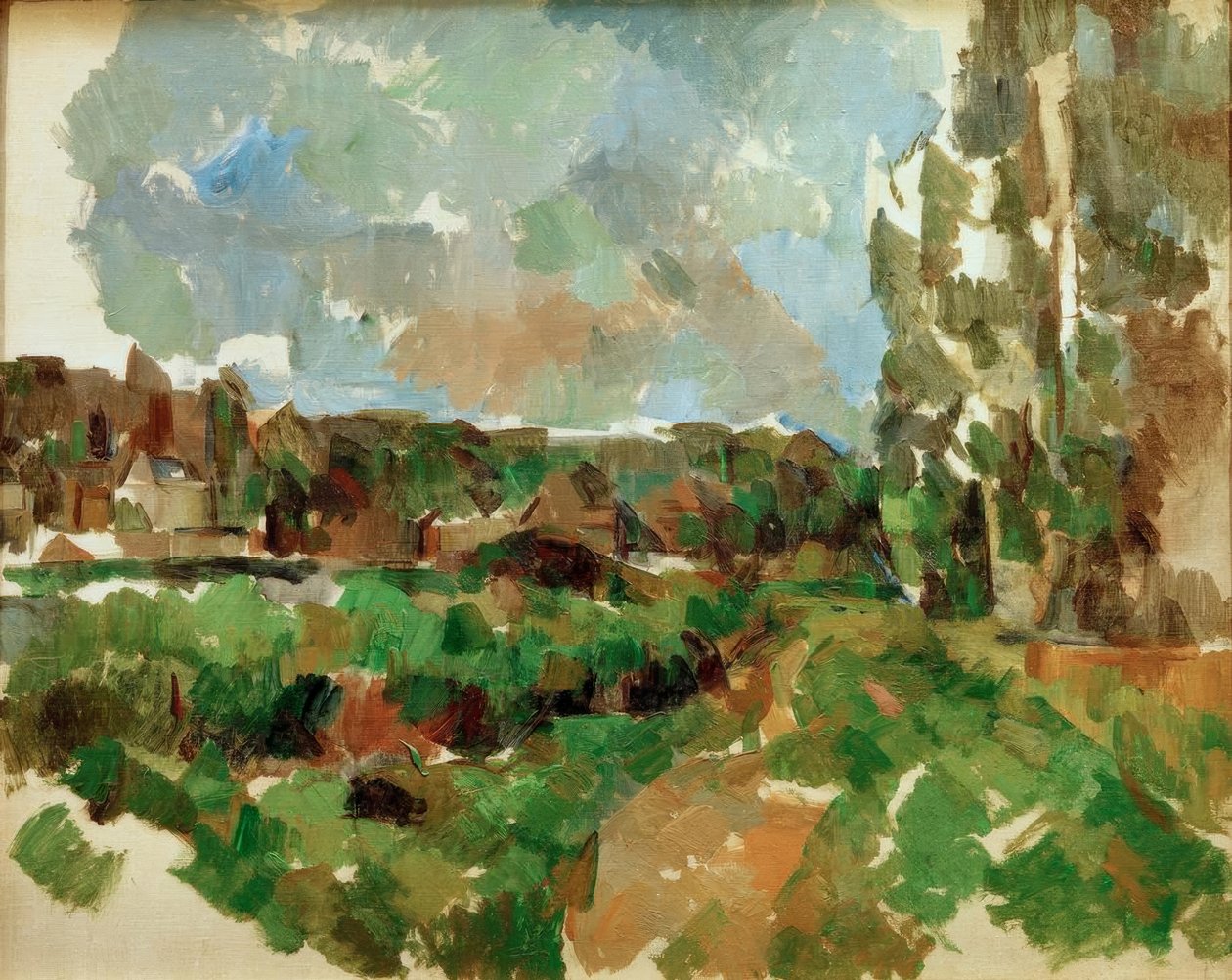 Landschaft am Flussufer von Paul Cézanne