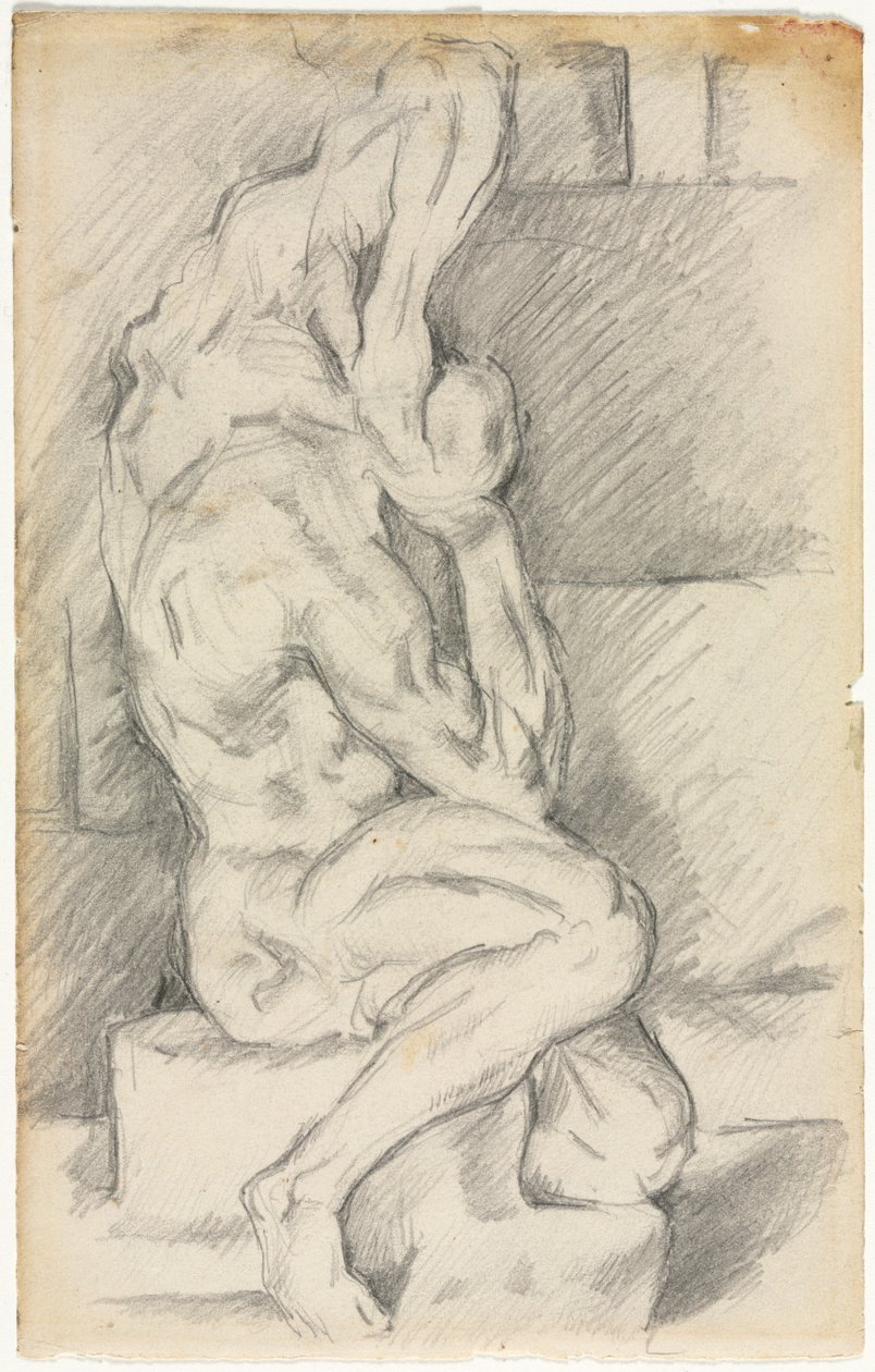 Skizze einer anatomischen Skulptur recto Skizze von Madame Cézanne verso, 1881-1884 von Paul Cézanne