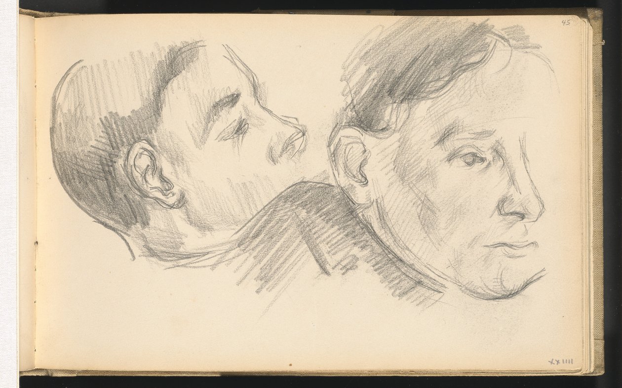 Zwei Köpfe, 1890-1896 von Paul Cézanne