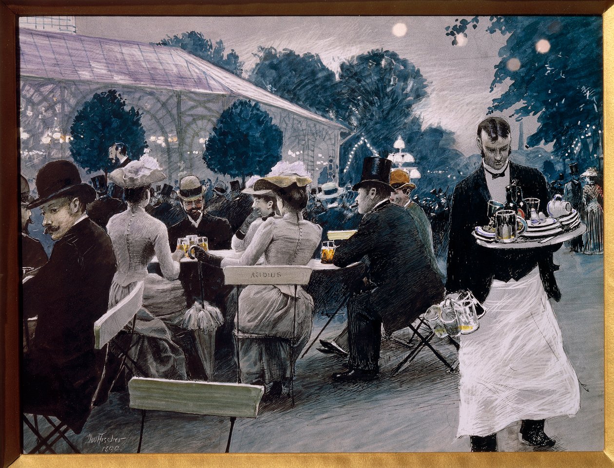 Ein Abend im Tivoli-Garten in Kopenhagen von Paul Fischer