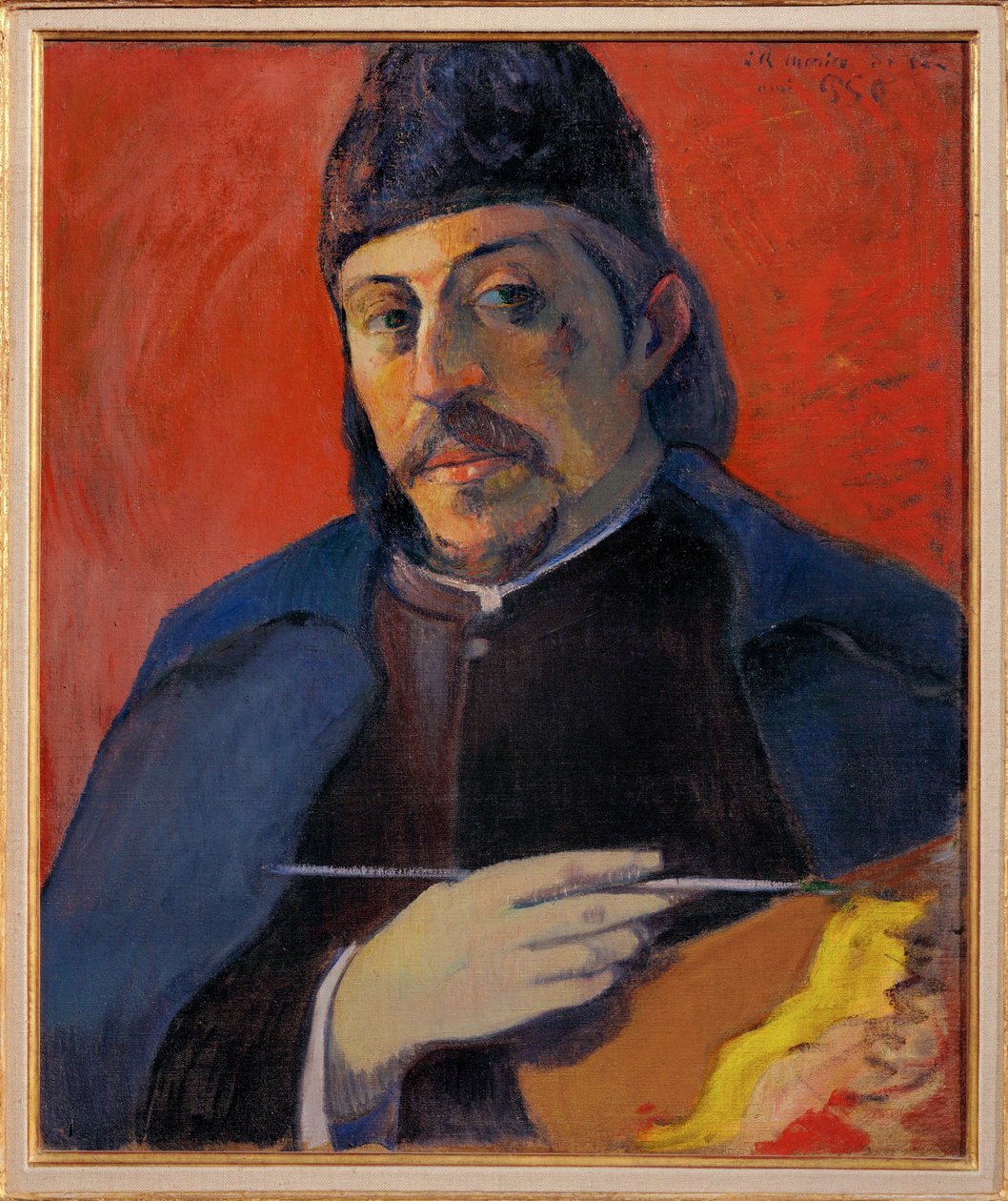 Selbstporträt mit Palette von Paul Gauguin