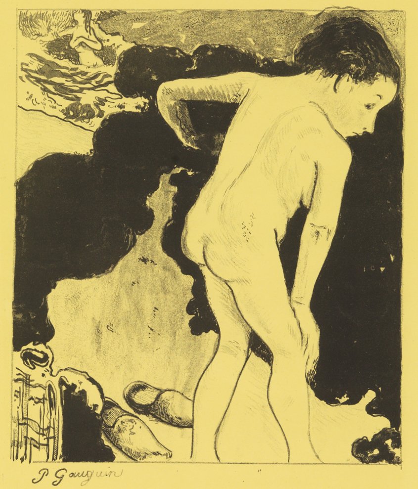 Badegäste in der Bretagne, aus der Volpini Suite: Dessins lithographiques von Paul Gauguin