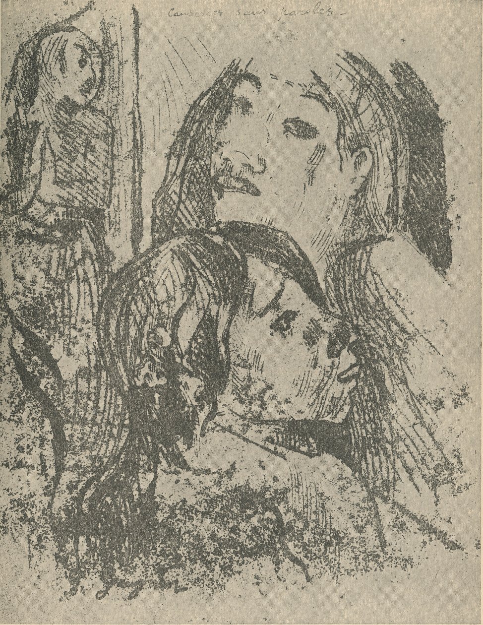 Gespräch ohne Worte, 1936 von Paul Gauguin