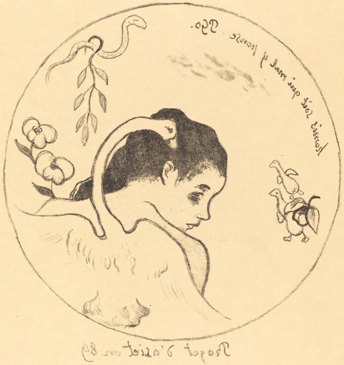 Entwurf für einen China-Teller, 1889 von Paul Gauguin
