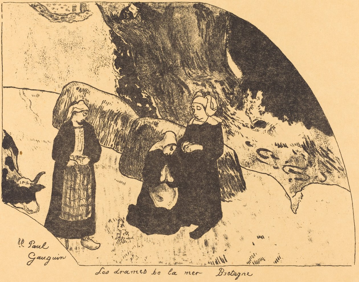 Dramen des Meeres, Bretagne, 1889 von Paul Gauguin