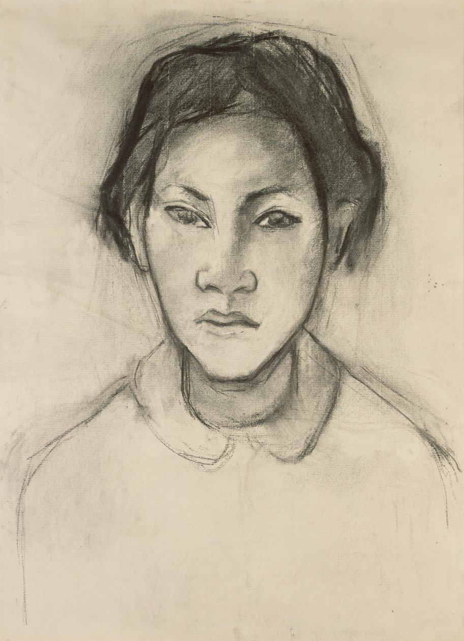 Kopf einer tahitianischen Frau von Paul Gauguin