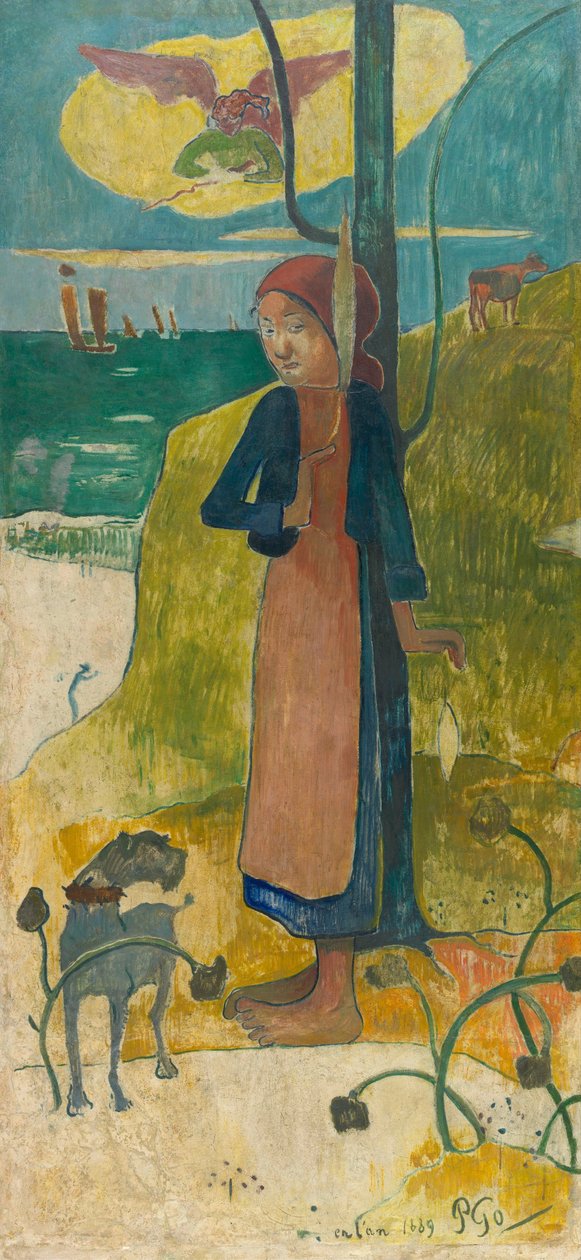 Bretonisches Mädchen am Spinnrad (Jeanne d