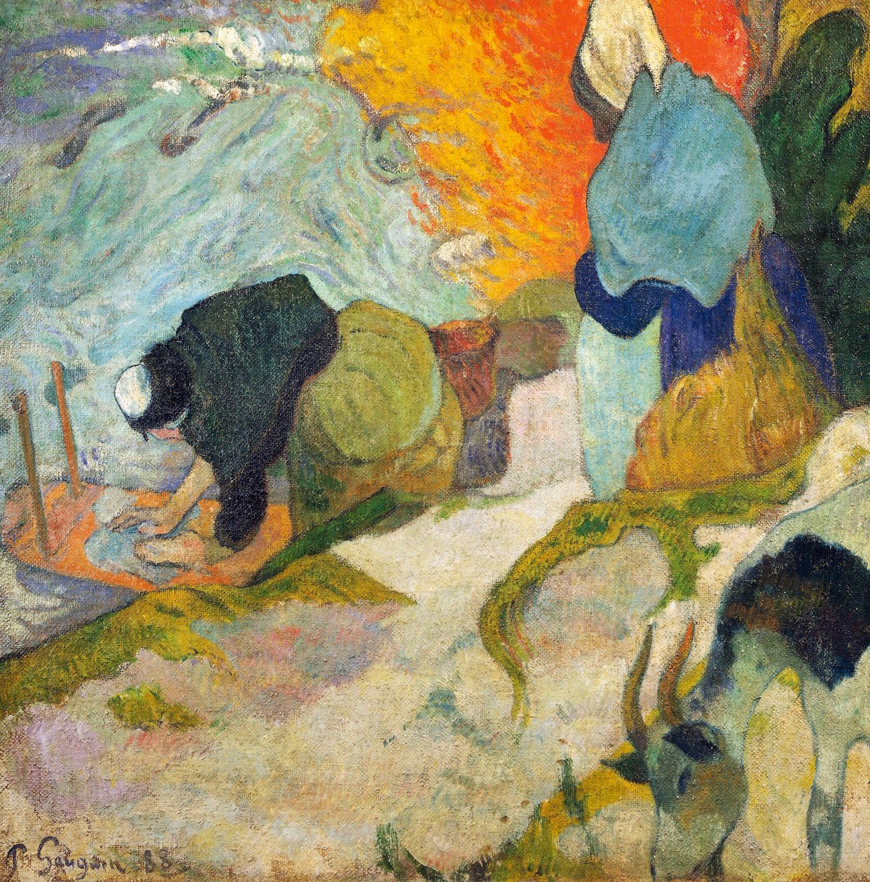 Laveuses à Arles (Waschfrauen in Arles) 1888 von Paul Gauguin