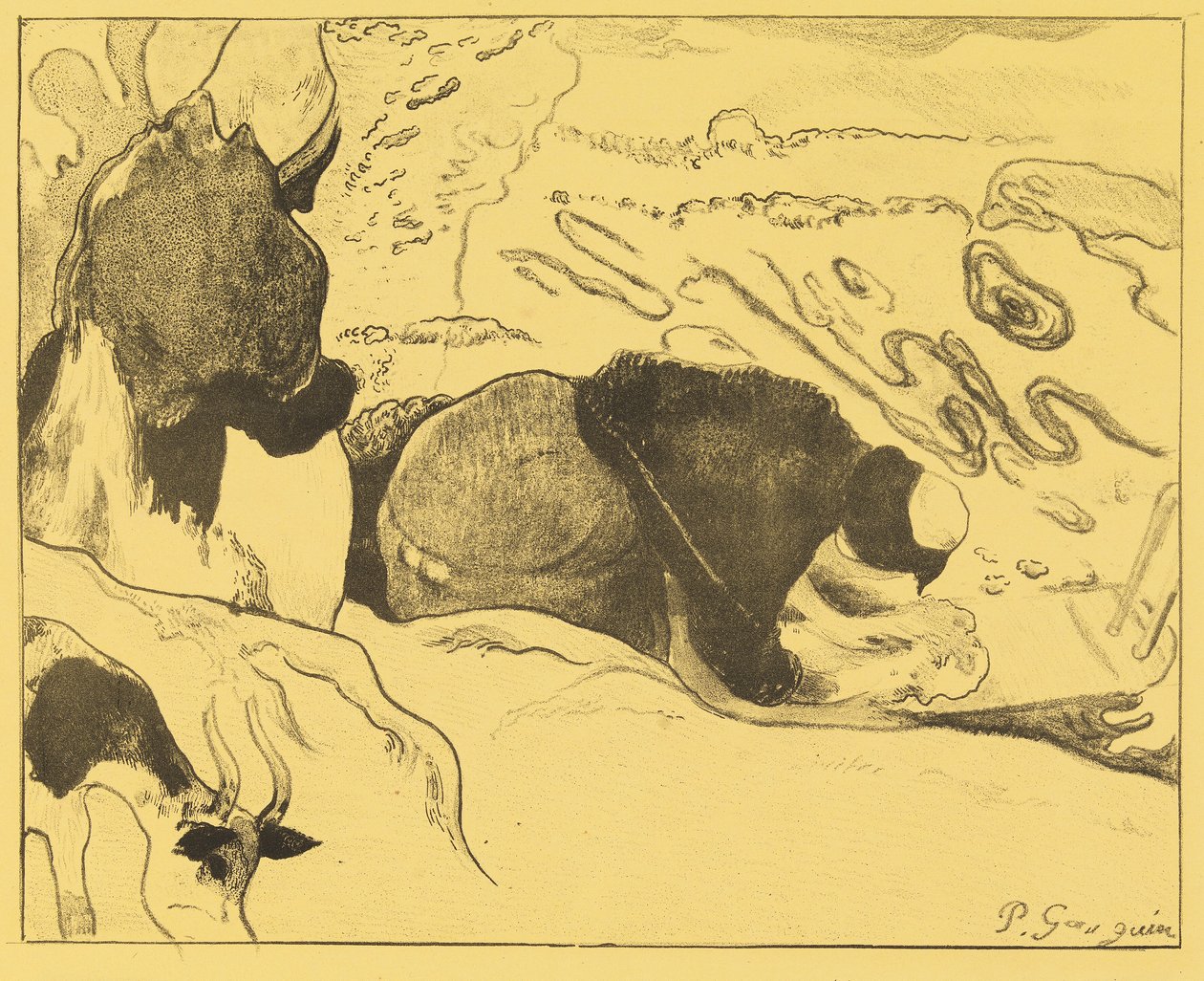 Die Wäscherinnen von Paul Gauguin