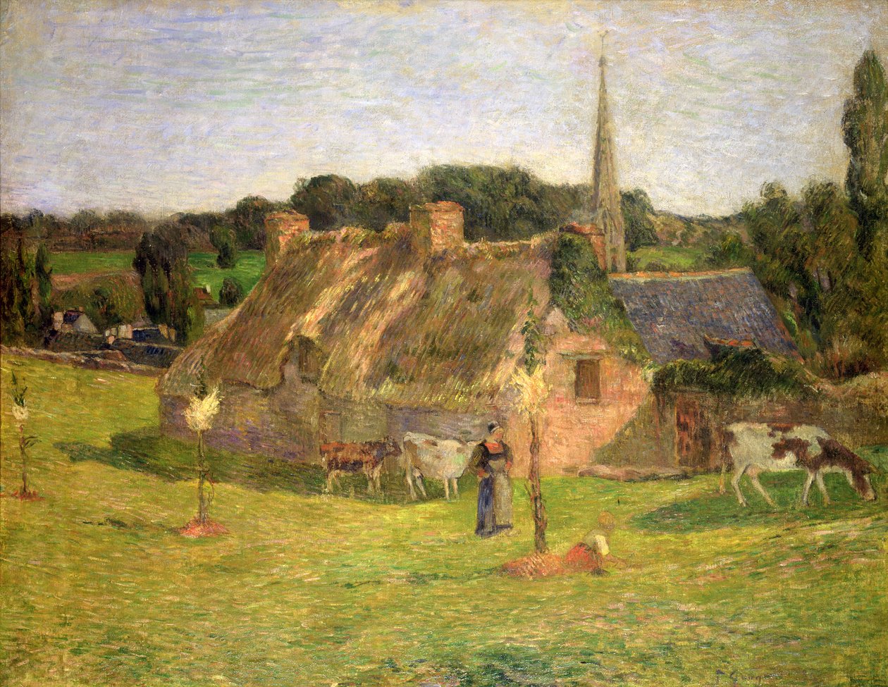 Lollichons Feld und die Kirche von Pont-Aven, 1886 von Paul Gauguin