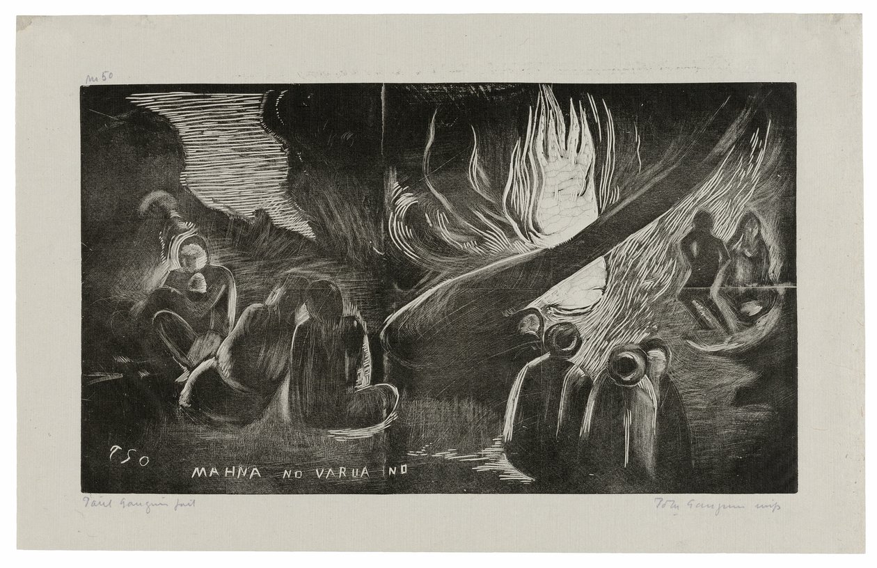 Mahna no varua ino (Der Teufel spricht), aus der Noa Noa Suite von Paul Gauguin