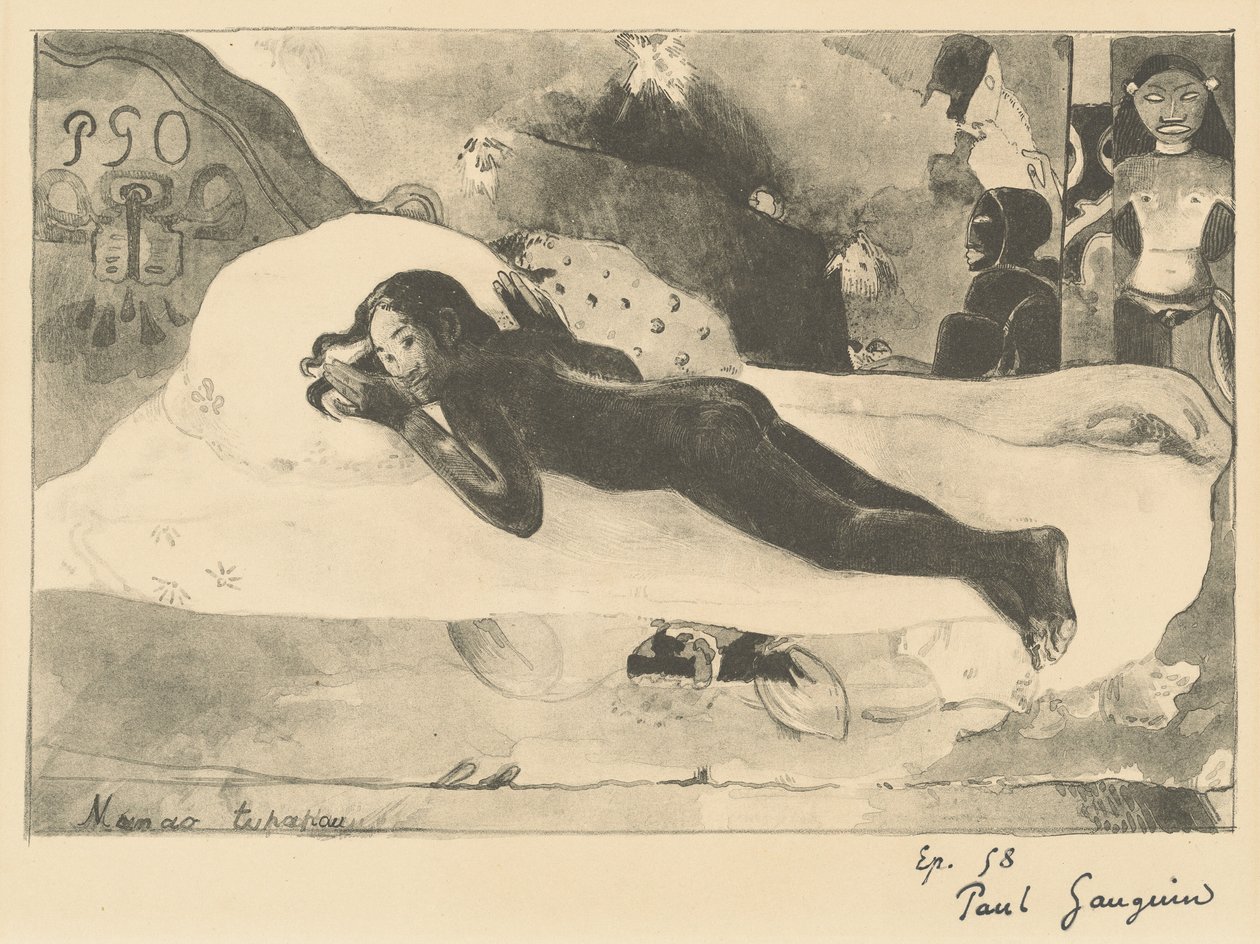 Manao Tupapau Sie wird von einem Geist heimgesucht, 1894 von Paul Gauguin