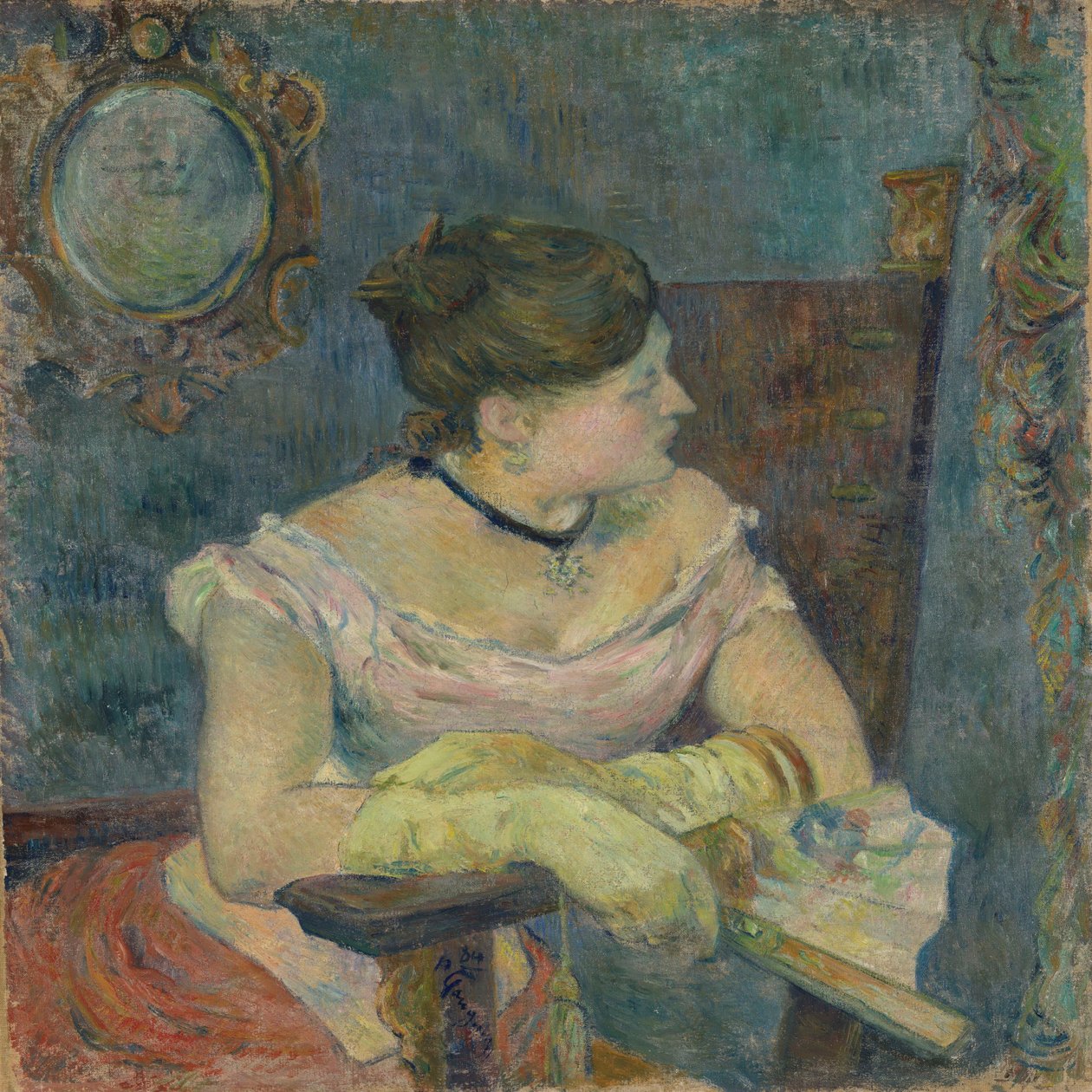 Mette Gauguin im Abendkleid von Paul Gauguin