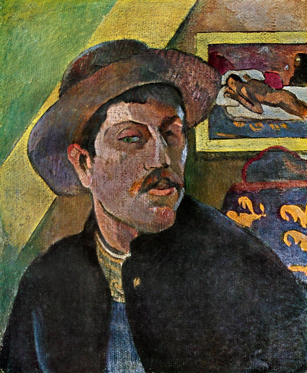 Selbstporträt mit Hut, 1893-1894, 1939 von Paul Gauguin