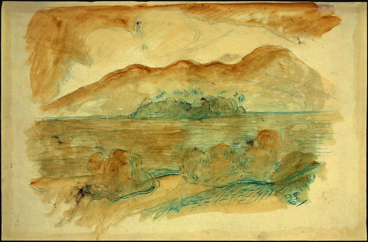 Tahiti Küste [verso] von Paul Gauguin
