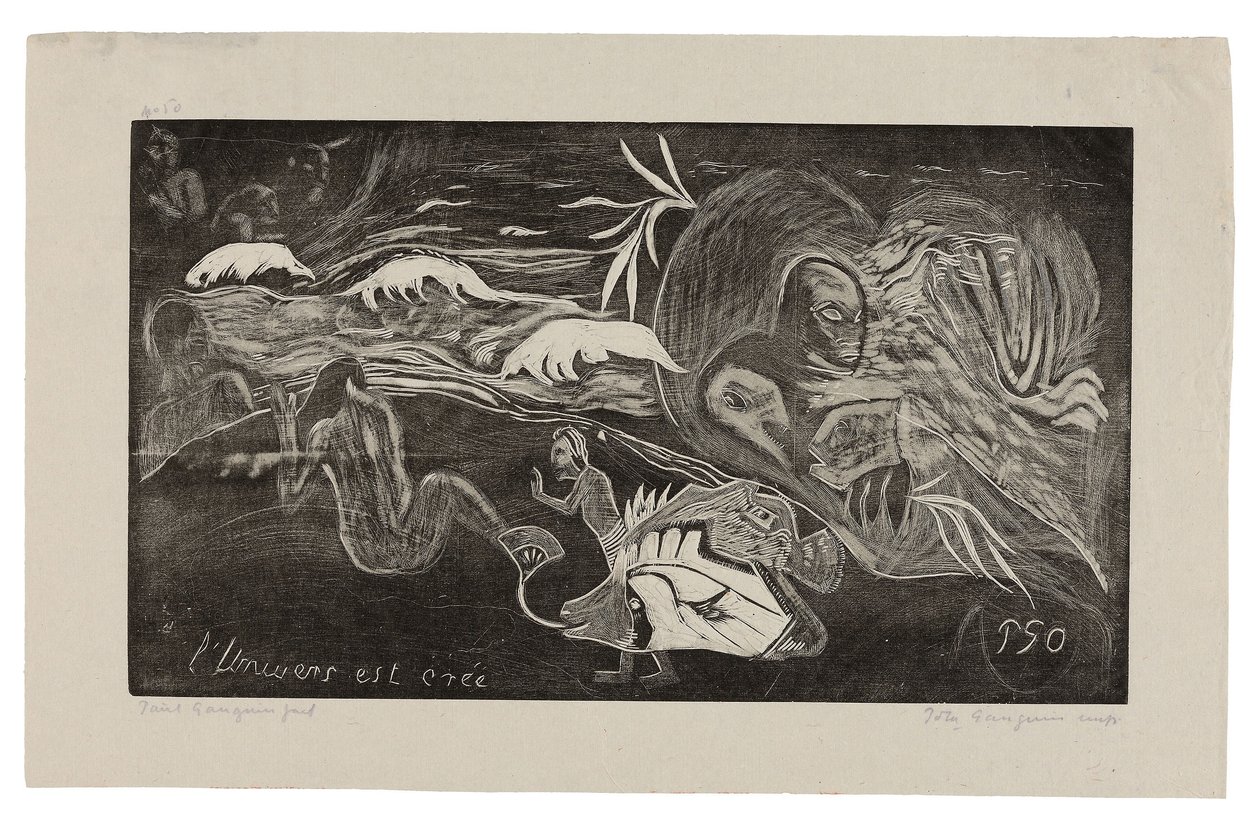 Das Universum wird erschaffen, aus der Noa Noa Suite von Paul Gauguin