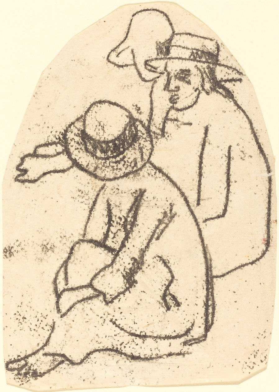 Drei Tahitianer, Studie für La soeur de charite, 1899-1902 von Paul Gauguin