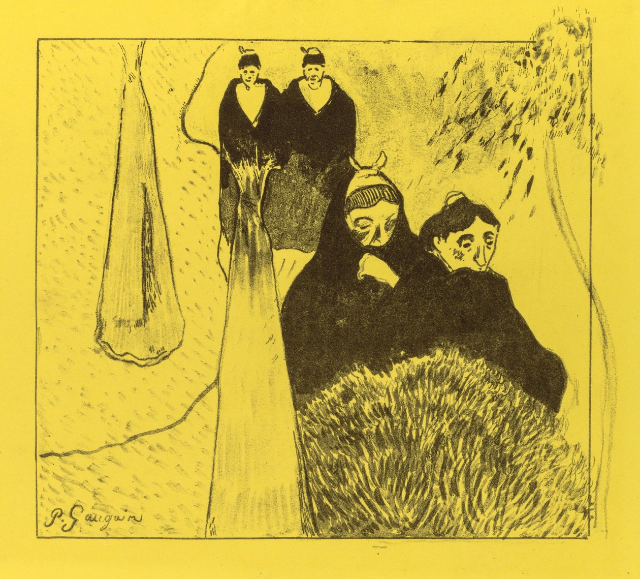 Volpini-Suite: Alte Frauen von Arles (Les Vieilles Filles [Arles]) von Paul Gauguin