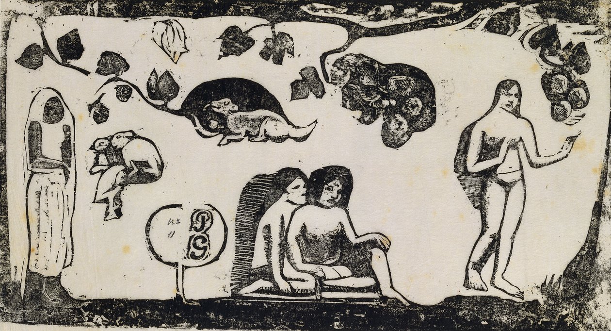 Frauen, Tiere und Laub; Femmes, Animaux et Feuillages, 1895-1903 von Paul Gauguin