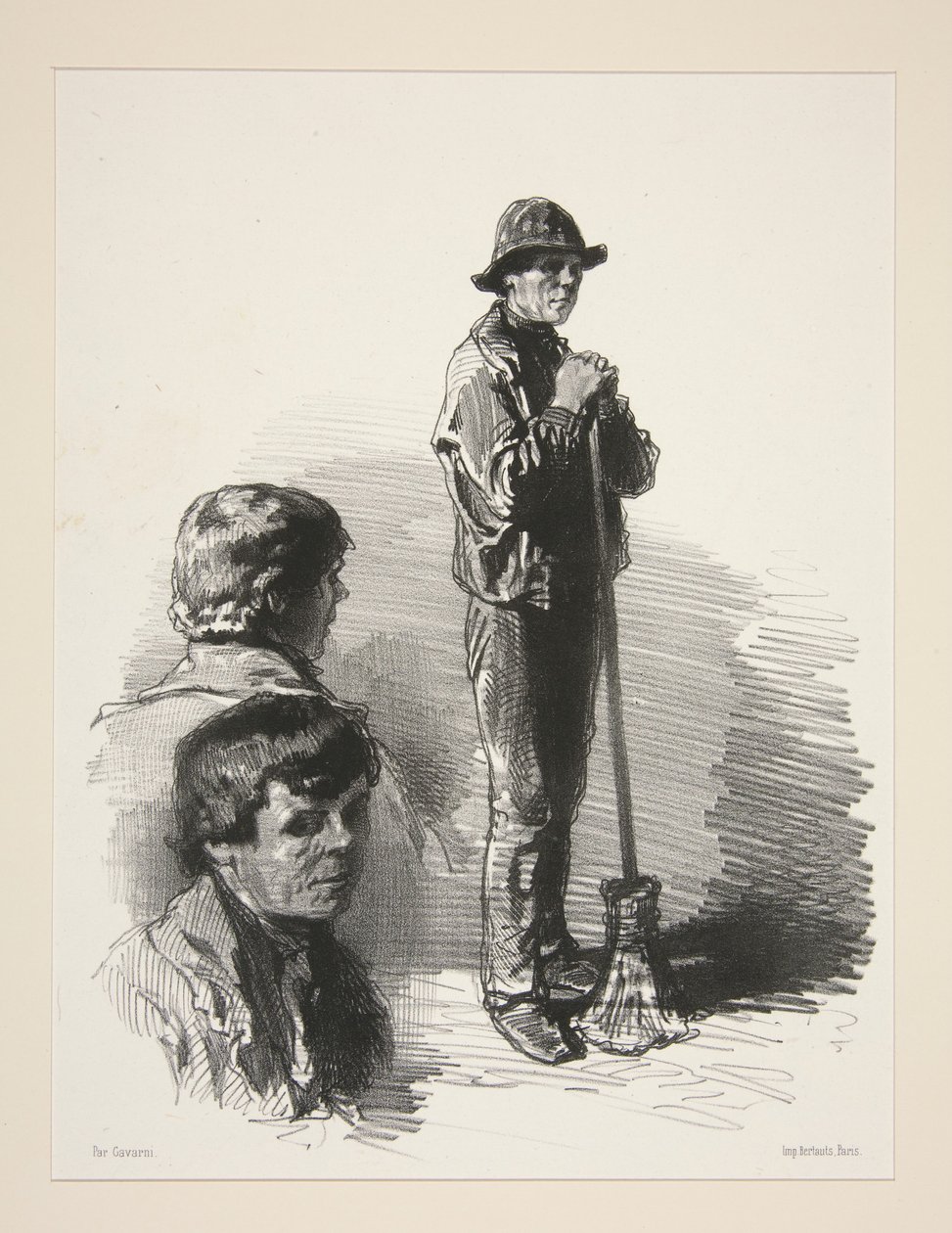 (Straßenkehrer. Englische Physiognomie.) von Paul Gavarni