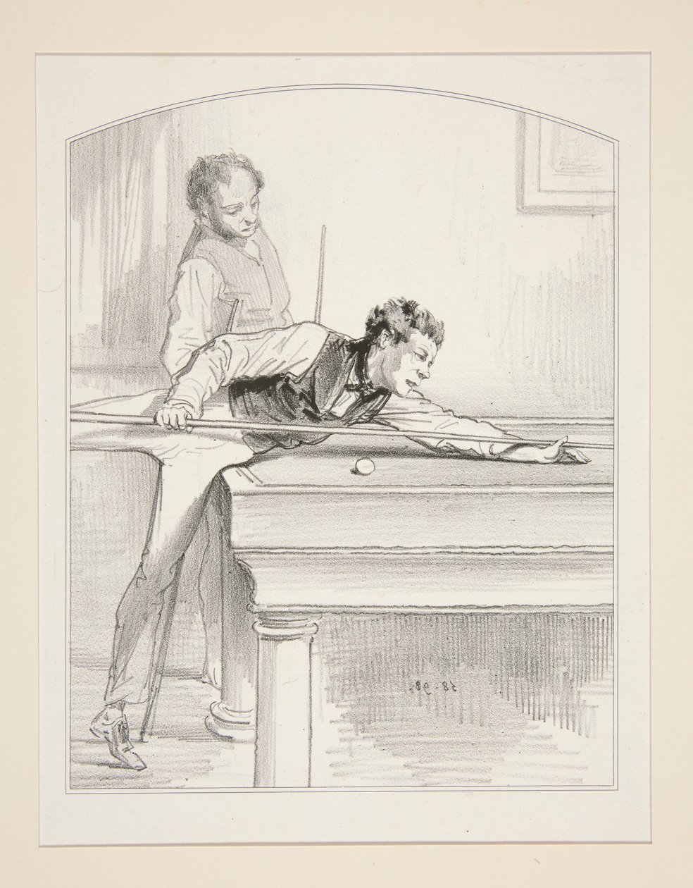(Der Billardtisch) von Paul Gavarni