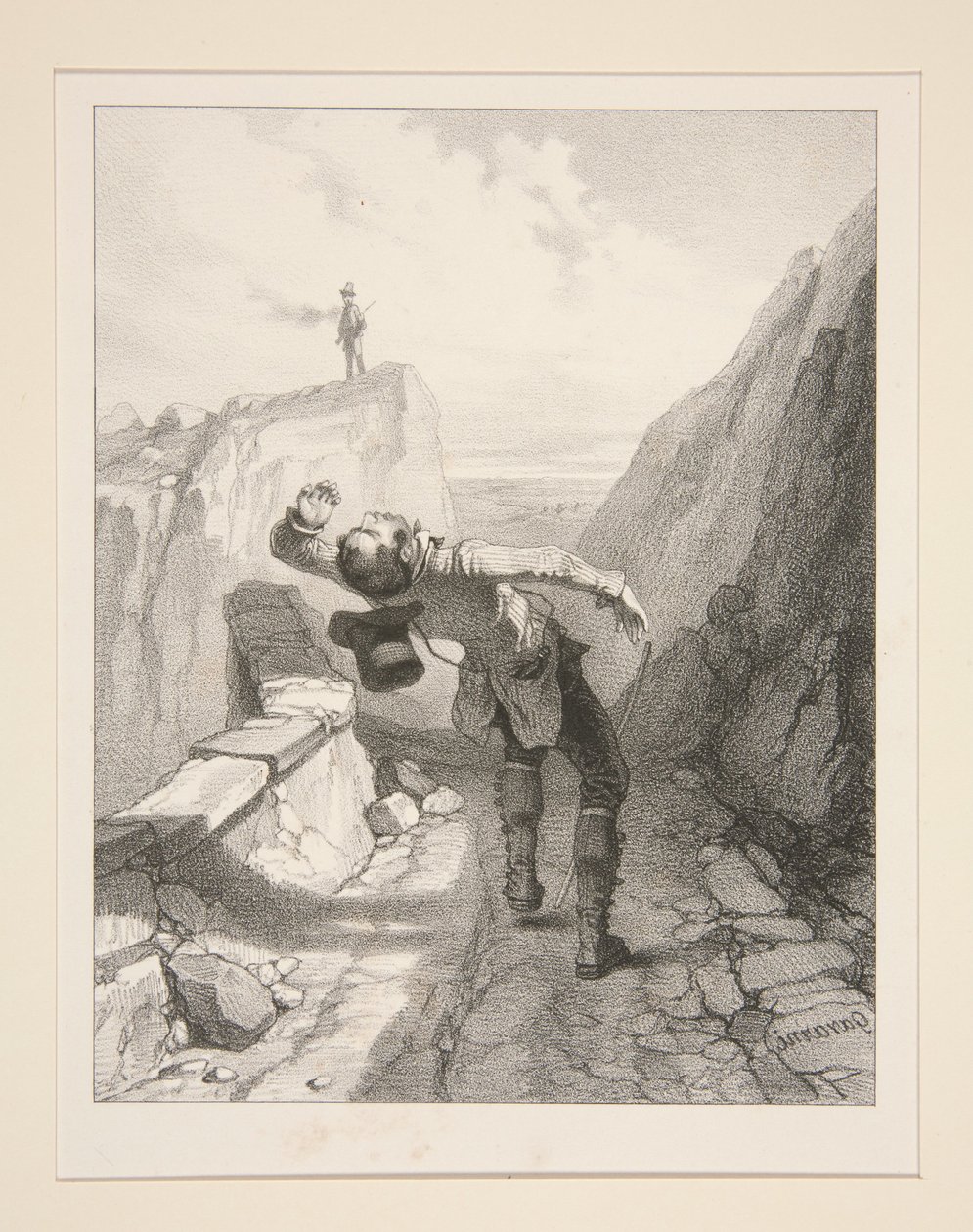 Der Hohlweg von Paul Gavarni