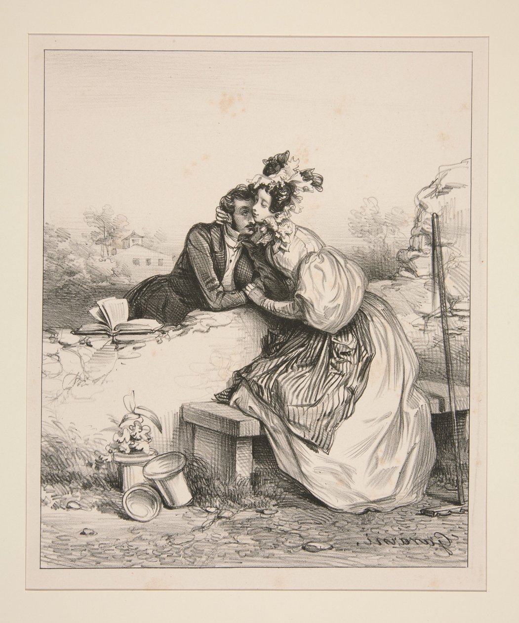 Die Trennwand von Paul Gavarni