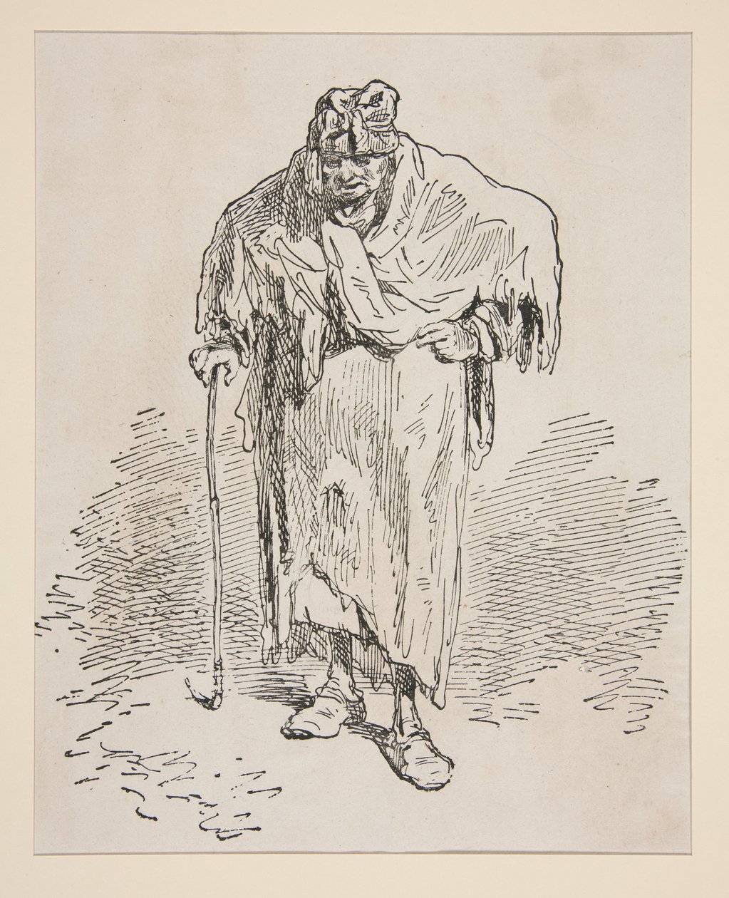 (Alte Bettlerin) von Paul Gavarni