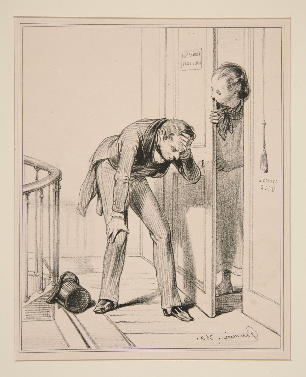 Der Buckel der Neugier von Paul Gavarni