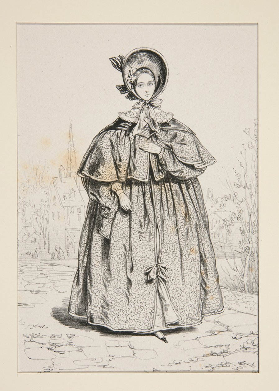 In der Stadt. (November 1835.) Mantel-Pelisse aus Wollensatin... von Paul Gavarni