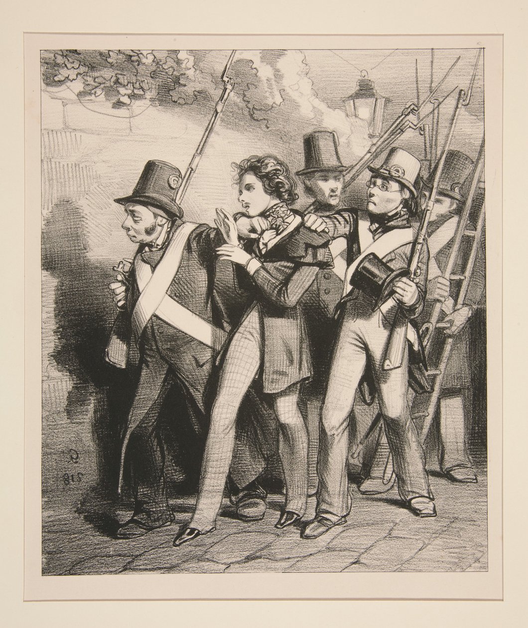 Auf gute Fortune warten und die Nacht im Gefängnis verbringen. von Paul Gavarni