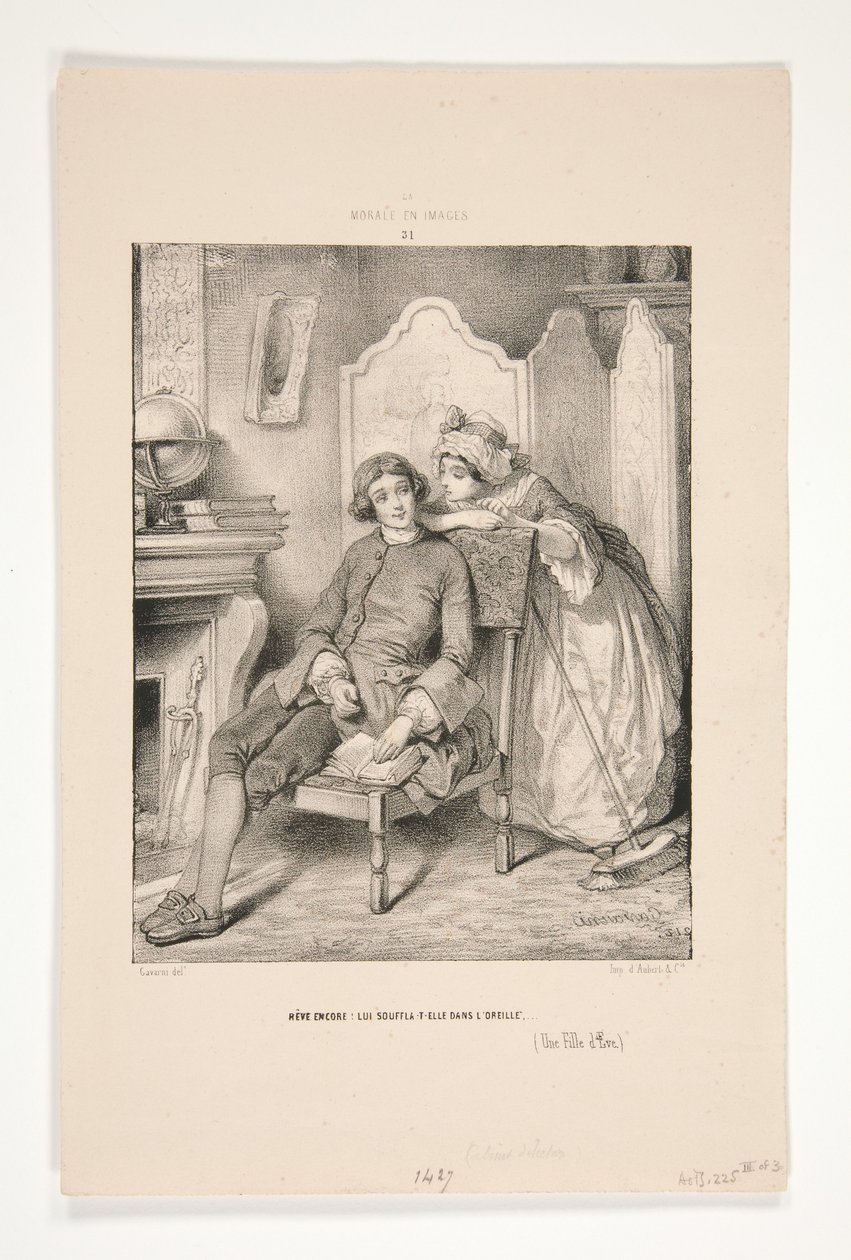 Jean-Jacques und Fräulein Merceret von Paul Gavarni