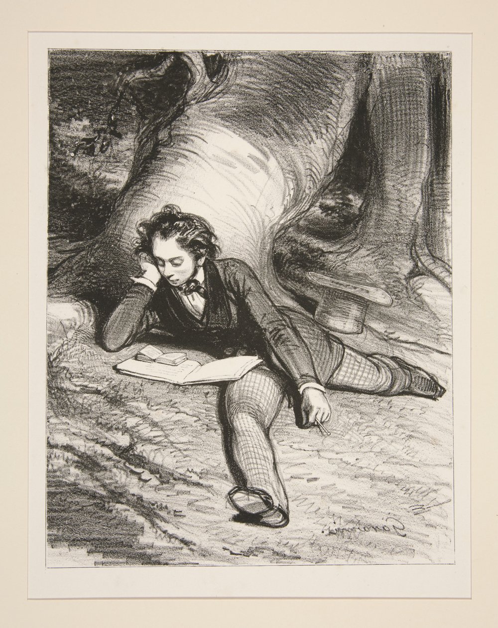 Der Liebhaber und das Reimwörterbuch von Paul Gavarni