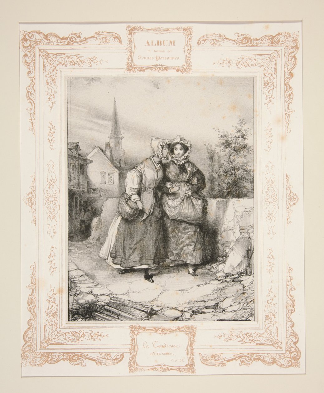 Die Zärtlichkeit einer Schwester von Paul Gavarni