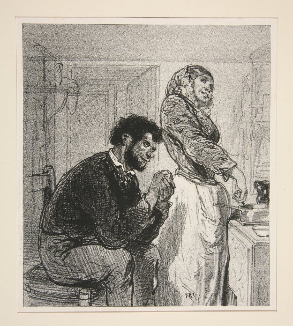 Der Ehemann des Dienstmädchens von Paul Gavarni