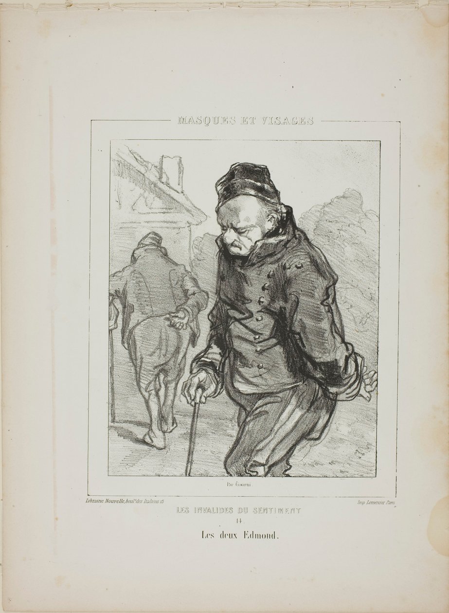 Les Invalides du Sentiment: Die beiden Edmond von Paul Gavarni