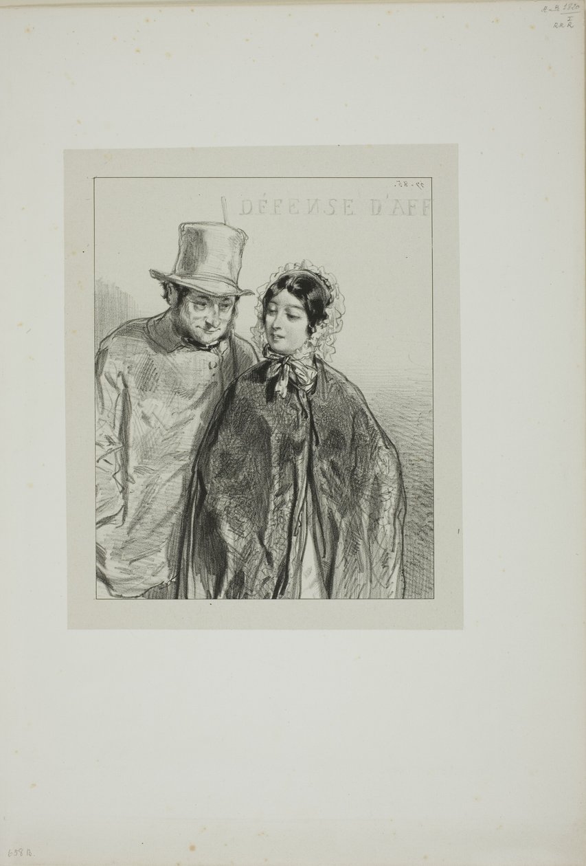 Masken und Gesichter: Herr Pipanthoud, vous ni affichez von Paul Gavarni