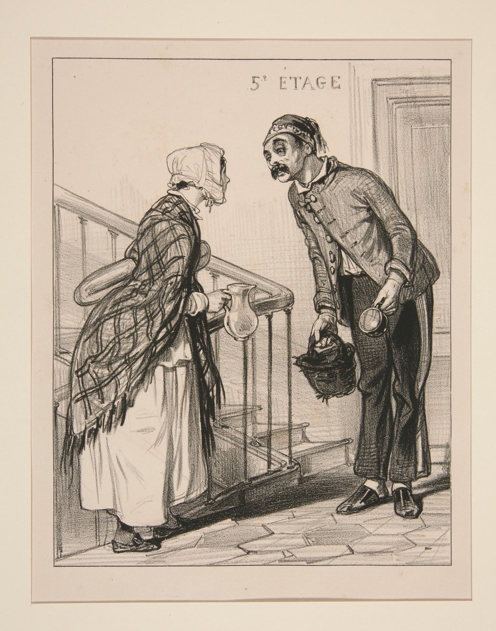 Waren nicht Sie es, Madame, die ich gestern auf dem Balkon der Italiener sehen durfte? von Paul Gavarni