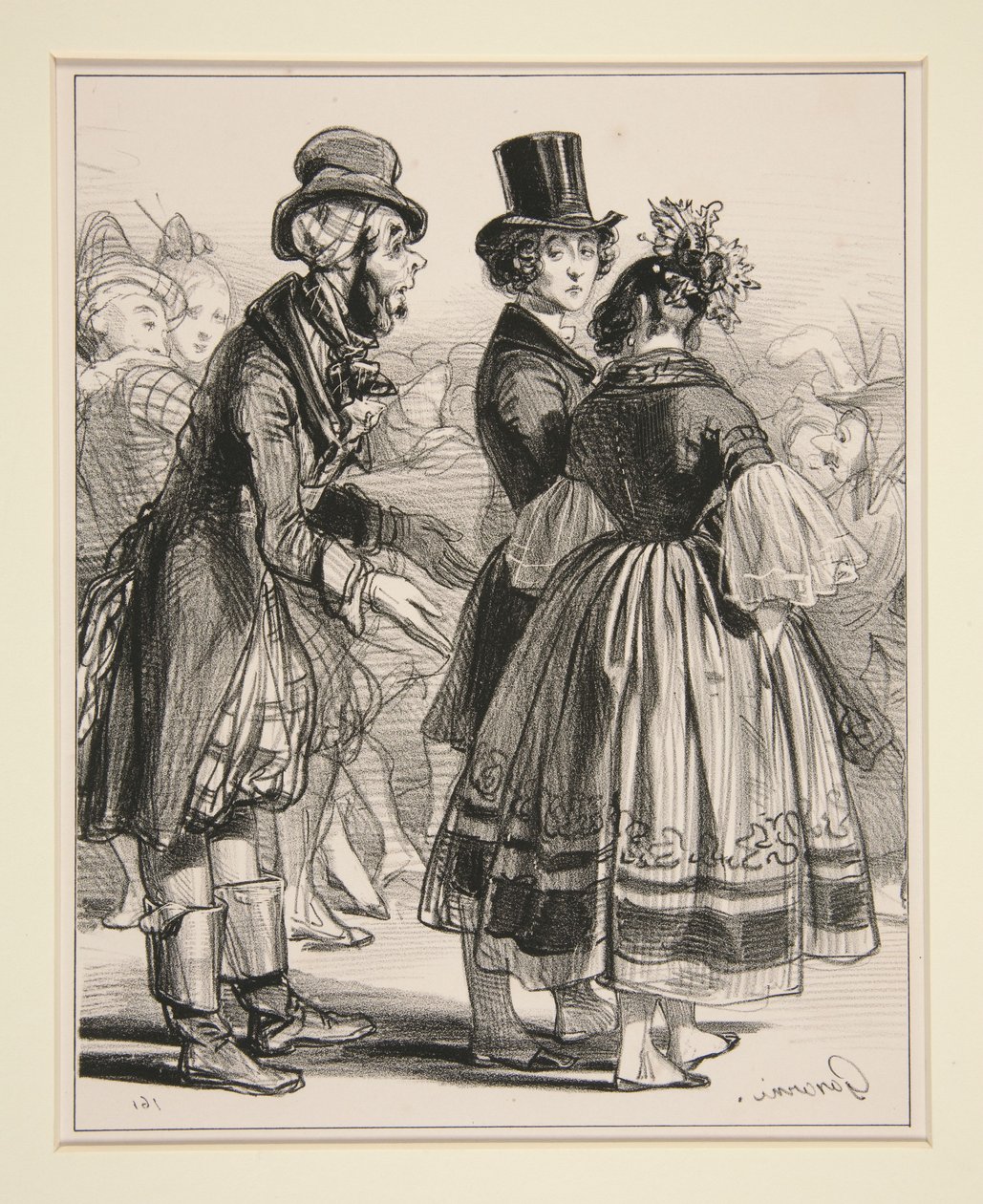 Nr. 6 - Der Karneval - Prete un peu la voleuse... von Paul Gavarni
