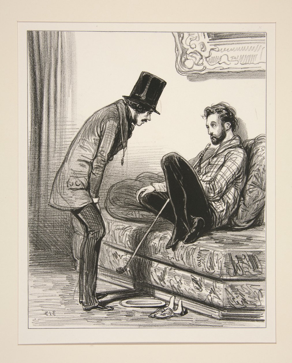 Louis von Vincennes wurde gerade zurückgebracht, mit zwei gebrochenen Rippen!... von Paul Gavarni