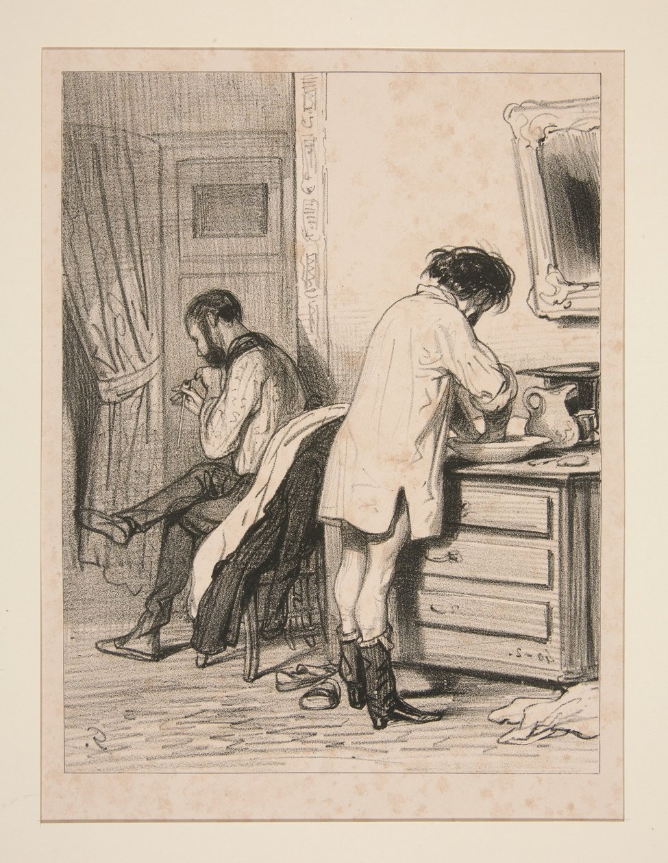 Orestes und Pylades wären bereit, füreinander zu sterben... von Paul Gavarni