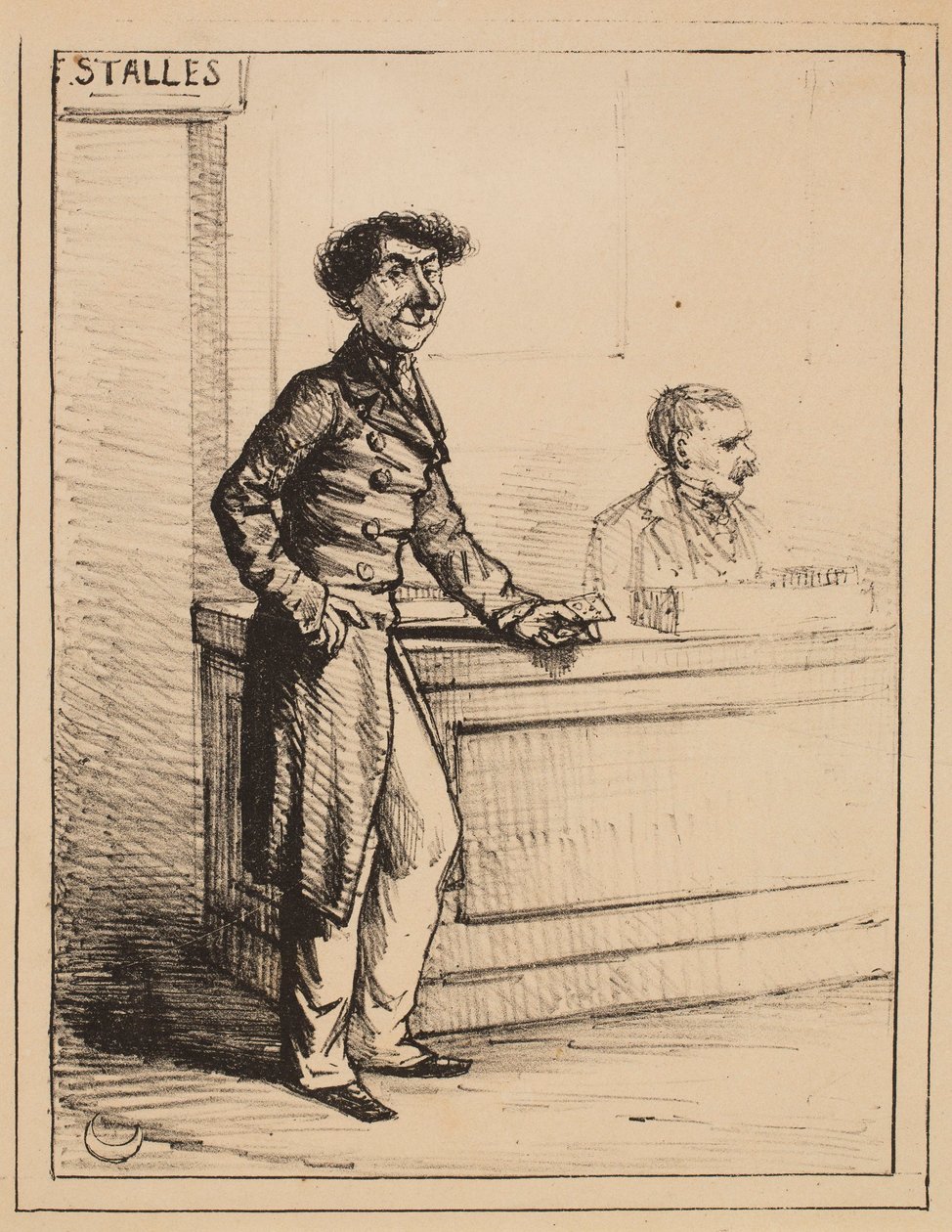 Stehender Mann von Paul Gavarni